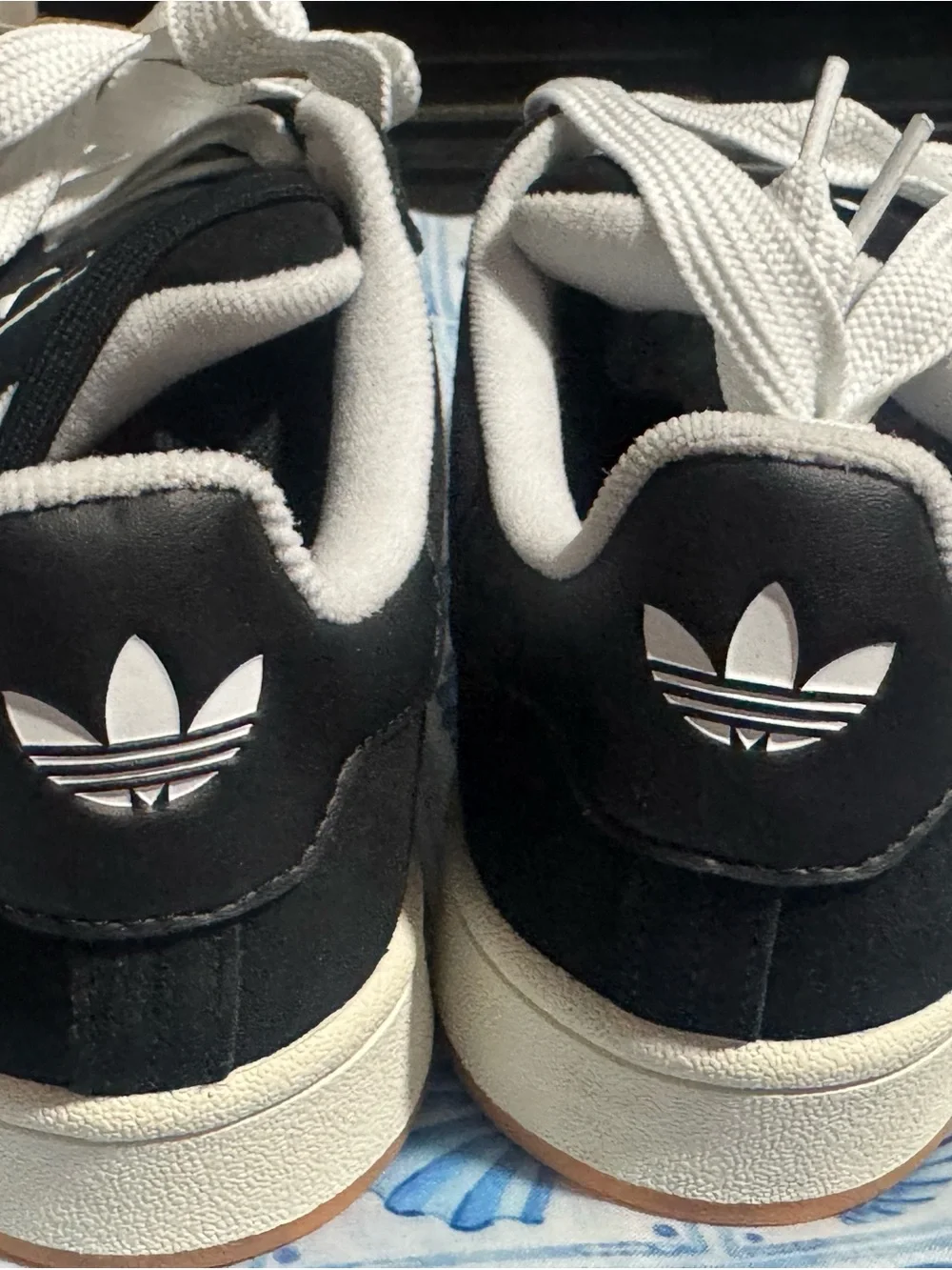 adidas Black and White Campus Low-Top Sneakers